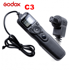 Godox EZA-C3 LED Panel Digital Timer Remote Compatible with Canon EOS 7D 7D2 5D3 5D2 6D 50D 5DSR