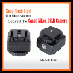 Nice C-S1 Hot Shoe adapter for Sony Flash Converter to Canon Nikon DSLR Camera