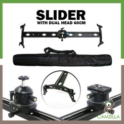 Slider 60cm move with 4 Bearing, Dual Head
