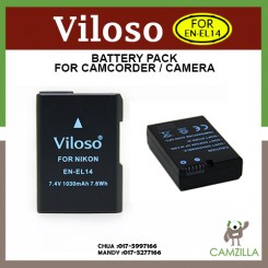 Viloso EN-EL14 Li-Ion Battery for Nikon D5300 D5200 D5100 EN-EL14