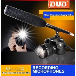 Bub MA-G18 Interview Microphone Mic Reporter Video DSLR Mic
