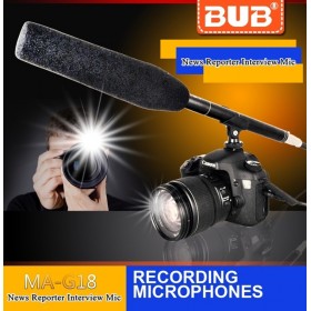 Bub MA-G18 Interview Microphone Mic Reporter Video DSLR Mic