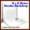Camzilla 6x3 Meter Photography Muslin Photo Double Backdrop Background - White
