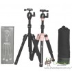 BEIKE BK-555 PINK Professional Travel Tripod Kit Complete With Ball Head & QR