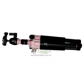 BEIKE BK-555 PINK Professional Travel Tripod Kit Complete With Ball Head & QR
