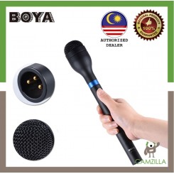 BOYA BY-HM100 Omni-Directional Wireless Handheld Dynamic Microphone XLR Long Handle for ENG & Interviews & News Gathering and Report