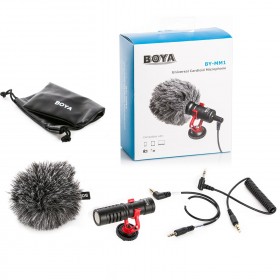 BOYA BY-MM1 Universal Cardiod Shotgun Microphone for iPhone 7 6 6s Xiaomi Smartphone Mac Tablet Canon DSLR Camera Camcorder