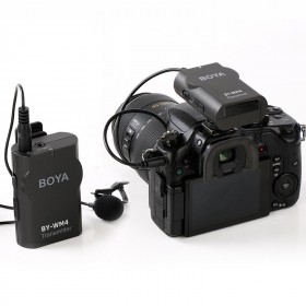 BOYA BY-WM4 Professional Universal Wireless Lavalier Microphone System for Canon Nikon Sony Panasonic DSLR Camera Camcorder and IOS Iphone Android Smartphone