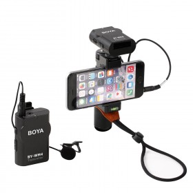 BOYA BY-WM4 Professional Universal Wireless Lavalier Microphone System for Canon Nikon Sony Panasonic DSLR Camera Camcorder and IOS Iphone Android Smartphone
