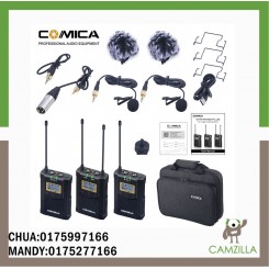  COMICA CVM-WM100 PLUS UHF 48-Channels Wireless Microphone with Dual-Transmitter and One Receiver.