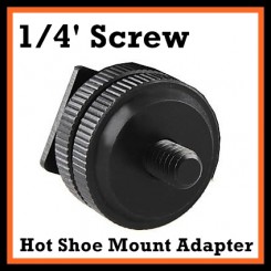 Tripod 1/4' Screw For DSLR Camera Flash Hot Shoe Mount Adapter Mic Monitor