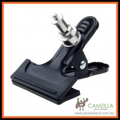 Camzilla Metal Clamp Strong Clip With 1/4" Screw Adapter for DSLR Flash Light Stand
