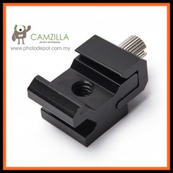 Camzilla Cold Shoe Hot Shoe To 1/4 Thread Screw Flash Bracket Mount Adapter Trigger