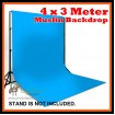Camzilla 4x3 Meter Photography Muslin Photo Double Backdrop Background - Sky Blue
