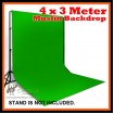 Camzilla 4x3 Meter Photography Muslin Photo Double Backdrop Background - Solid Green