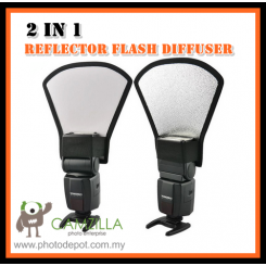 Reflector Flash 2in1 diffuser softbox silver / white f Canon Nikon Sony Nissin Yongnuo & Other