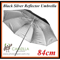Camzilla 84cm Black / Silver Reflector / Translucent Studio Umbrella