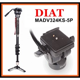 DIAT MADV324KS-5P Video Aluminum Magnesium Alloy + Fluid Head Monopod With Bag