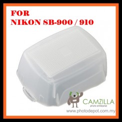 Soft light flash bounce diffuser for Nikon SB-900 / SB-910