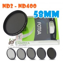 Fotga 58mm ND2 to ND400 slim fader ND filter adjustable variable neutral density