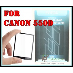 FOTGA Clear Optical Glass Mirror LCD Screen Protector for Canon 550D