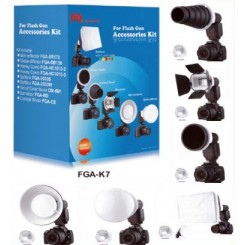 Falcon Eyes Portable Flash Lighting Kit FGA-K7 for Nikon SB-700, Sony F42AM, F56AM
