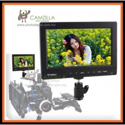 Feelworld 7"On-Camera\Crane Jib LCD Video Monitor Kit W/BNC Sunhood Hot Shoe