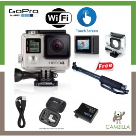 GoPro Hero 4 Silver ( FREE underwater housing ) ( 3-Months Warranty )Refurbished set 