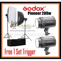 GODOX 2x 200w Photography Studio Strobe 160ws Photo Flash Light