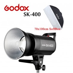 Godox SK400 400WS Smart Photography Strobe Flash Studio Light With 70x100CM SoftBox
