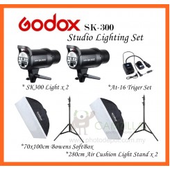 Godox SK-300 300W Photography Photo Studio Strobe Flash Lighting (2 Light Set)