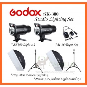 Godox SK-300 300W Photography Photo Studio Strobe Flash Lighting (2 Light Set)