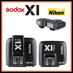 GODOX X1N TTL Flash Trigger 1/8000s HSS 32 Channels 2.4G Wireless LCD Strobe Trigger Transmitter and Receiver Camera Shutter Release for Nikon Godox TT685N TT600