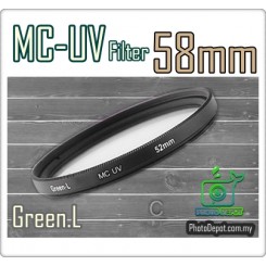 Green.L 58mm MC-UV Multi Coated Ultra-Violet Filter