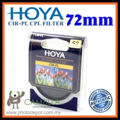 100% Genuine 72MM HOYA Circular Polarizer (CPL) FILTER