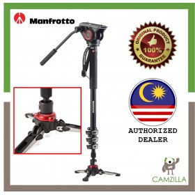 Manfrotto MVMXPRO500 4 section Video Monopod with Fluid Head & FluidTech Base
