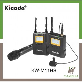 KICADA WIRELESS MICROPHONE FOR DSLR MIRRORLESS *1 MIC RECEIVER 1 RECEIVER