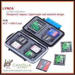 LYNCA Memory Card Storage Box Case Protecter for 4CF+8SD
