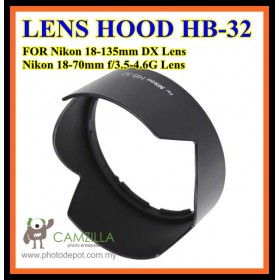 HB-32 HB32 Lens Hood for Nikon 18-135mm DX, 18-70mm f/3.5-4.6G Lens