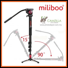 Miliboo MTT705A Professional Aluminum Monopod with Hydraulic Video Head ( similar with Manfrotto MVM500A )