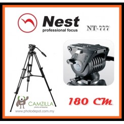 NEST NT-777 Professional 180cm 1.8m DSLR Camcorder Tripod+ Fluid Video Head Kit