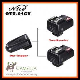Nice OTT-04GY 4-Channels Speedlite Wireless/Radio Trigger for Studio Outdoor Flashes