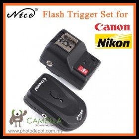 Nice PT-04GY Remote Radio Wireless Flash Trigger Set for Canon / Nikon Camera