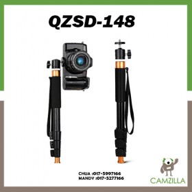 QZSD Q148 Mini Monopod Selfie Stick Camera Monopod with Mini Ball Head for DSLR Camera