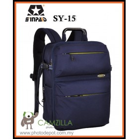 SINPAID SY-15 Professional DSLR Camera Bag Travel Waterproof 15.6inch Laptop Backpak  - Blue
