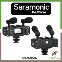 Saramonic CaMixer Microphone Kit with Dual Stereo Condenser Mics, Digital Mixer & XLR/Mini-XLR Input with +48V Phantom Power Preamp - For DSLR Cameras and Camcorders