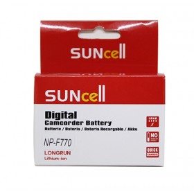 Suncell Sony NP-F770 Compatible Battery for Sony DCRVX2100, HDRFX1, HDRFX7 
