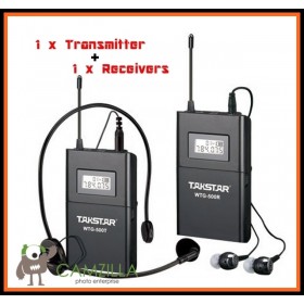 Takstar WTG-500 DSLR Camera Wireless Mic + Receiver AcousticTransmission System