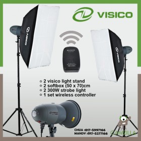 VISICO VT-300  Soft box 2 x Studio Lighting Kit set 300w