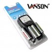 Vanson V-2833 Compact Charger with 2AA 2000 mAh NiMH Rechargeable Batteries Compact Foldable Plus Charger for 2 or 4 Pcs Size AA, AAA Ni-Cd and Ni-MH Battery